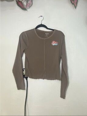 Arizona Jean Co Ribbed Long Sleeve Top Added Dope Lifestyle Patch Womens XL